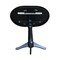 International Concepts Round 36 in Rd Top Pedestal Table, 12 in Leaf, 40.9 inH, Adjustable Height, Black, 36 in W, 48 in L K46-36RXT-27B-6B-2 - alternate 4